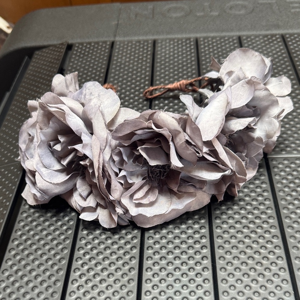 ASOS Gray Floral Headband Crown
